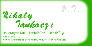 mihaly tankoczi business card